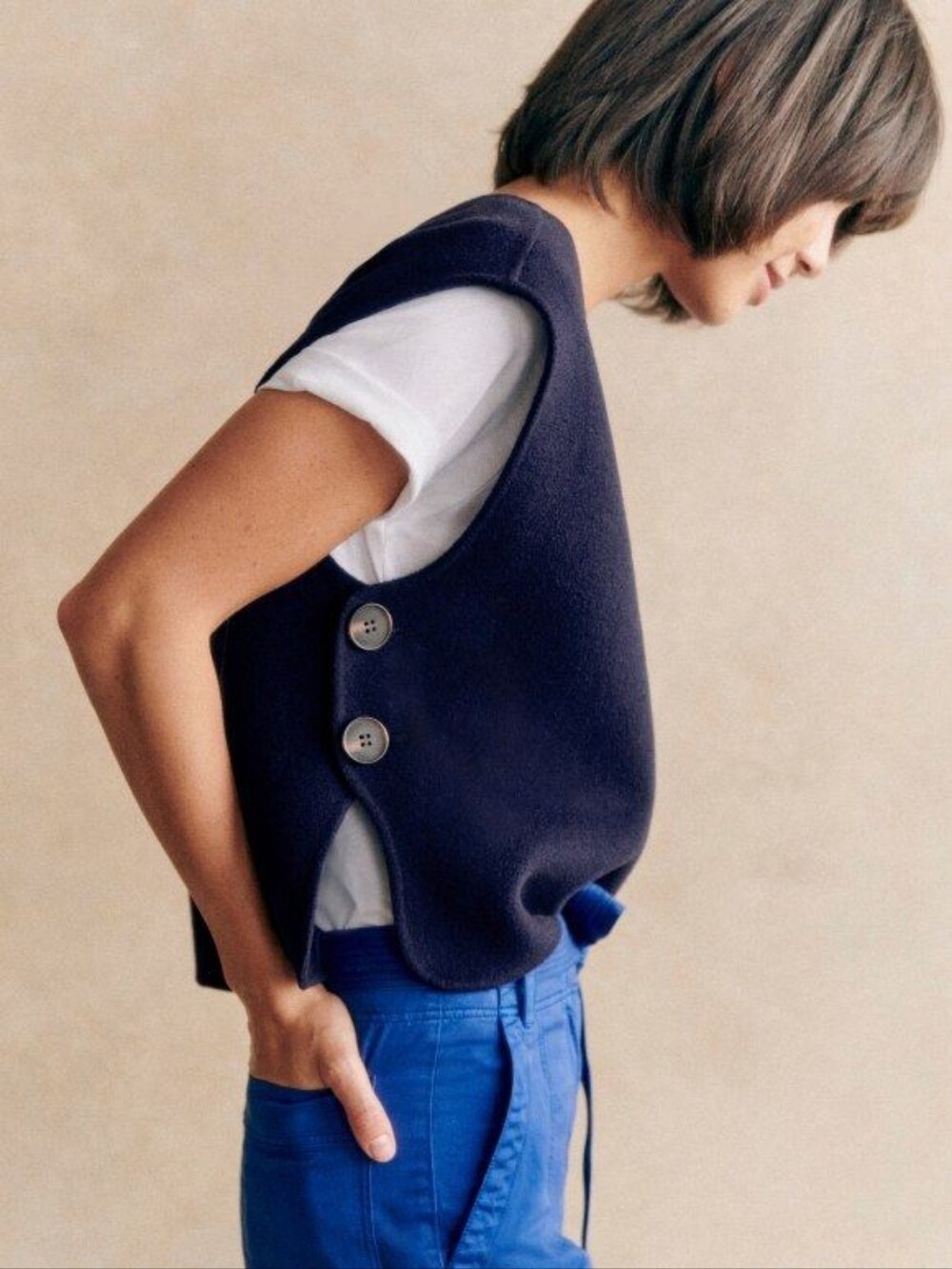 *NWT* [Sezane] Aaron Jacket In Navy, Size 38/6, Part Wool